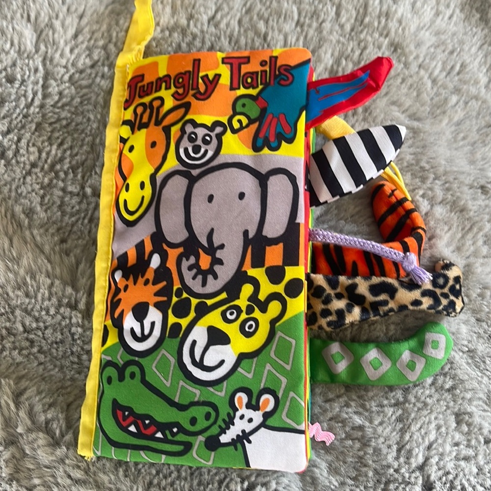 Jollybaby Jungly Tail Baby Story Book Soft Crinkle Toy